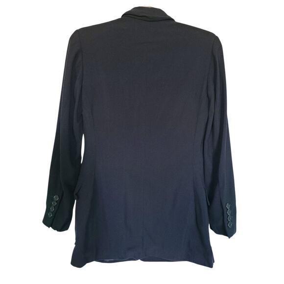 ESCADA Elements Wool Button Front Blazer Black Vintage Size 34 US Size 4 - Picture 5 of 6